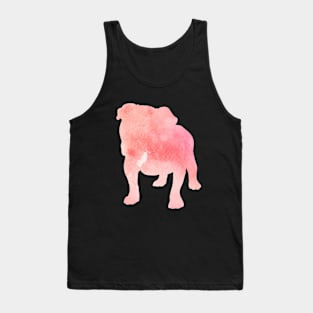 Pink Bulldog Silhouette Tank Top